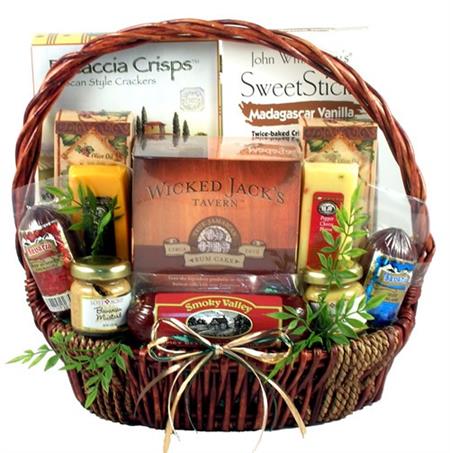 Rustic Meat & Cheese Gift Basket - Gift