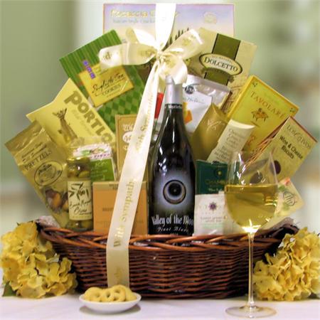 With Sympathy Wine Gift Basket - Gift Baskets for Delivery