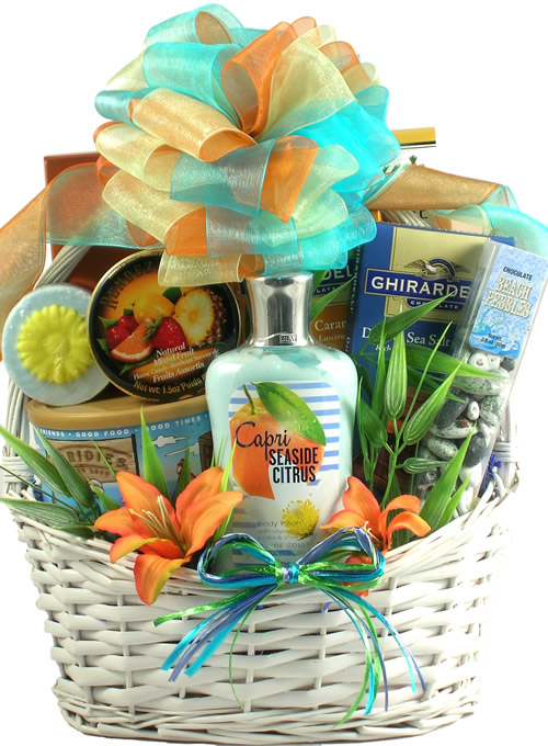 Seaside Scentsation, Tropical Spa & Gourmet Gift Basket