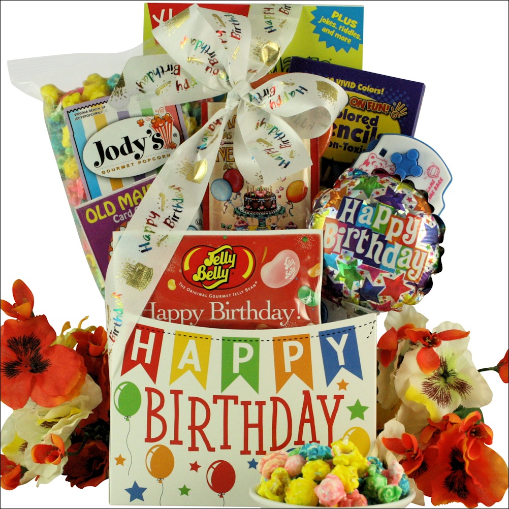 Happy Birthday Wishes Kid's Birthday Gift Basket Ages 6 to 8 Gift