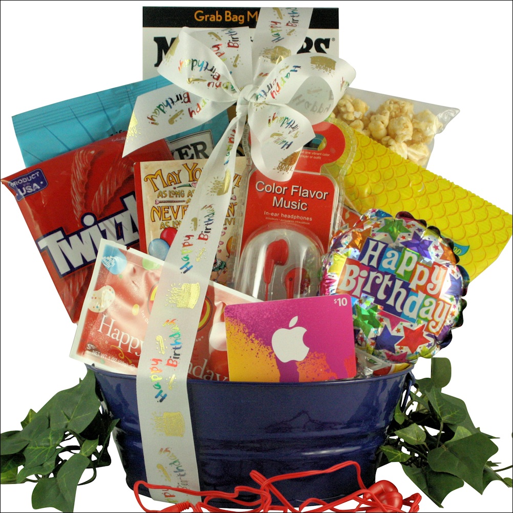 Birthday Tunes: Kid's Birthday Gift Basket for Boys - Ages 9 to 12 - Gift Baskets for Delivery