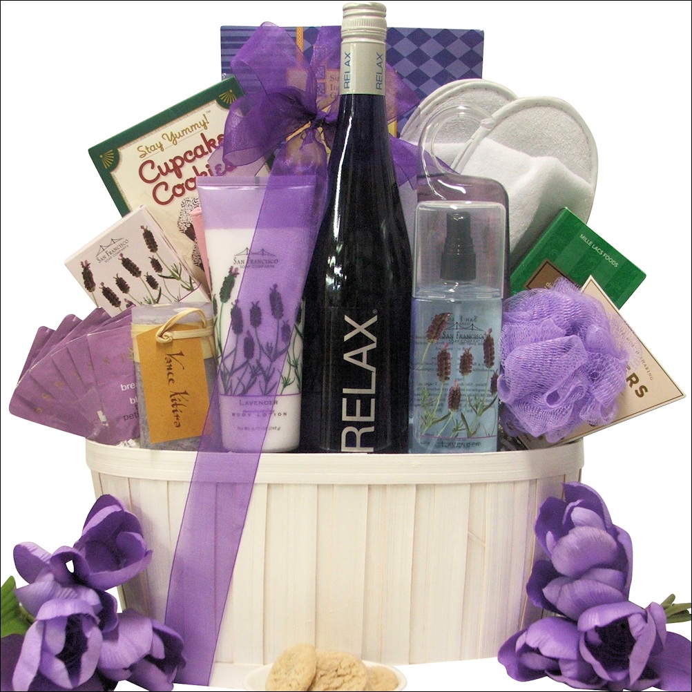 RELAX Riesling: Mother's Day Wine & Spa Gift Basket - Gift ...