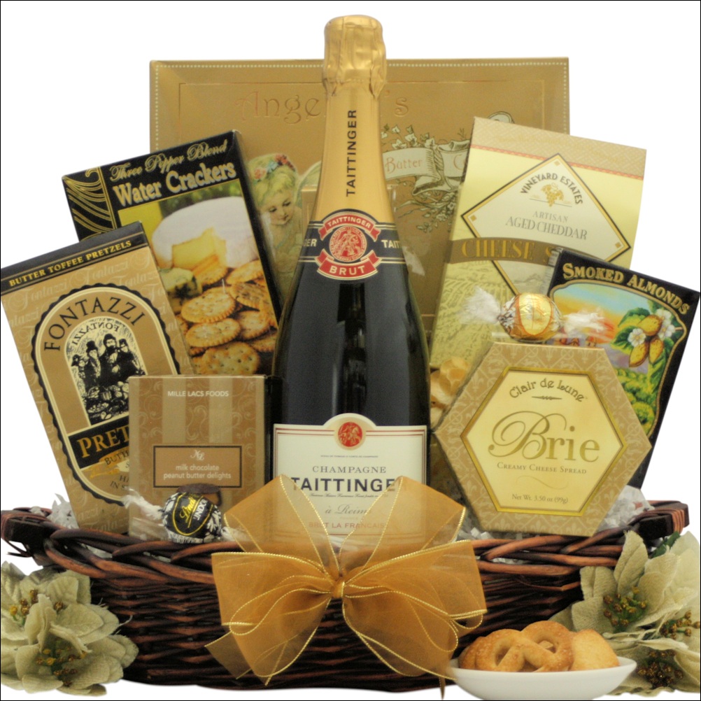 Taittinger Brut 'La Francaise' Champagne: Champagne Gift Basket