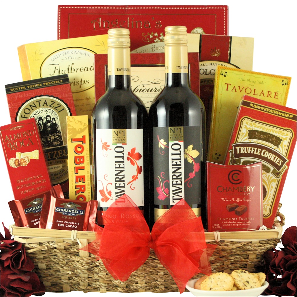 Anniversary Gifts Delivered
 Italian Duet Anniversary Gift Basket Gift Baskets for