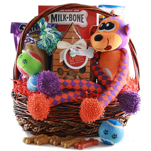 New Puppy Gift Basket for Dogs Includes Treats Toys Chews