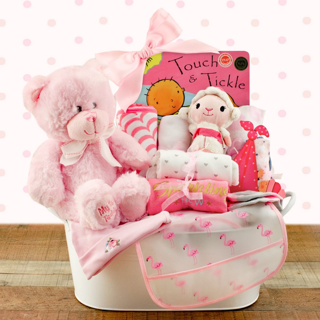 Welcome Home: Baby Girl Gift Basket - Gift Baskets for Delivery