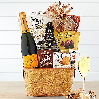 Veueve Clicquot Champagne Anniversary Gift Basket